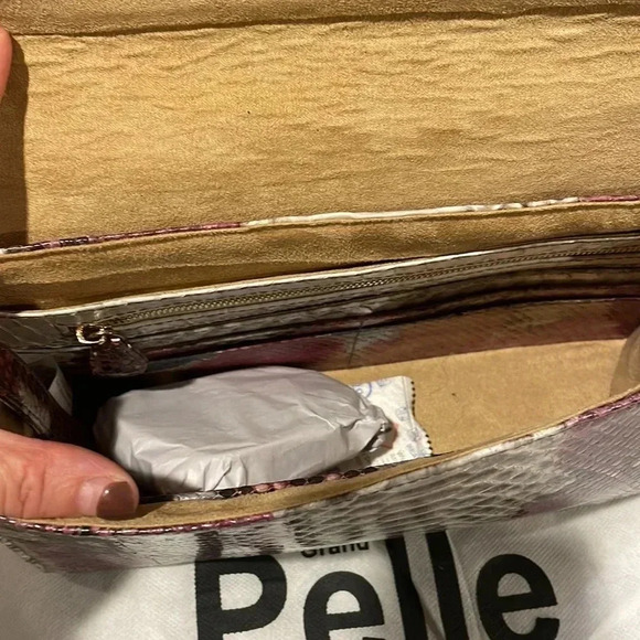 🎁NWT/Exotic Collection Python 🐍 Pelle clutch - Picture 6 of 7